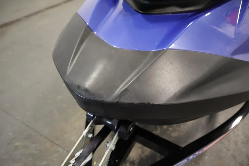 Slide: The Image of 2020 Sea-Doo Wake 170 SS jet ski front view, blue and black design. - 30