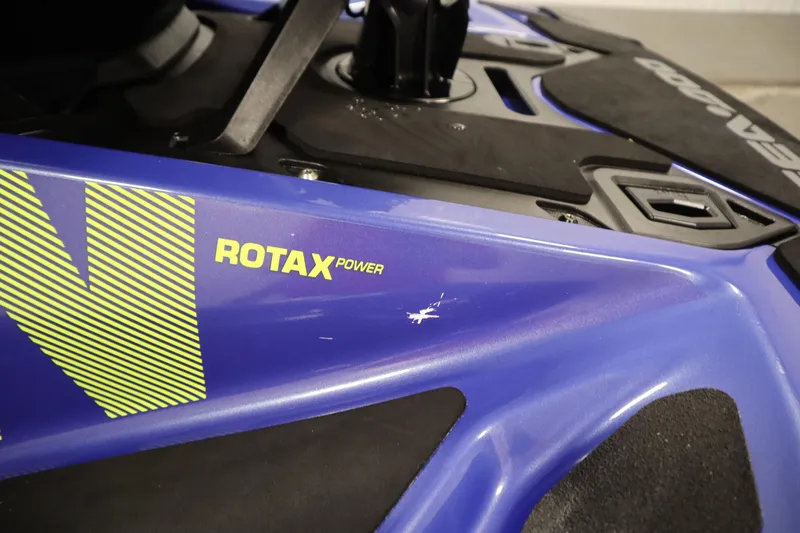 Slide: The Image of 2020 Sea-Doo Wake 170 SS with Rotax Power, blue exterior detail. - 33