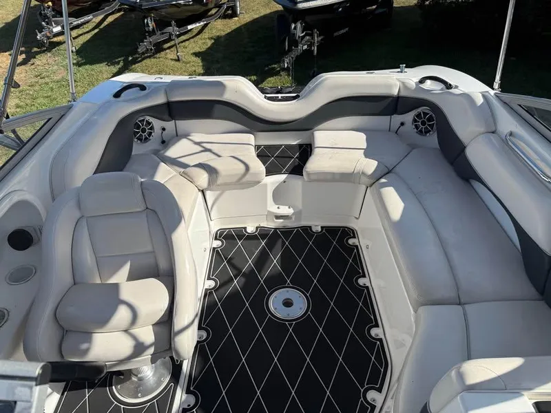 Slide: The Image of 2007 Yamaha Boats SX210 interior with spacious seating and modern design. - 9