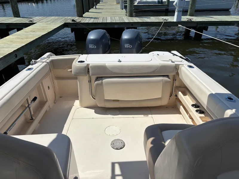 Slide: The Image of Grady-White Freedom 275 boat interior, 2011 model, docked with twin Yamaha 150 engines. - 12