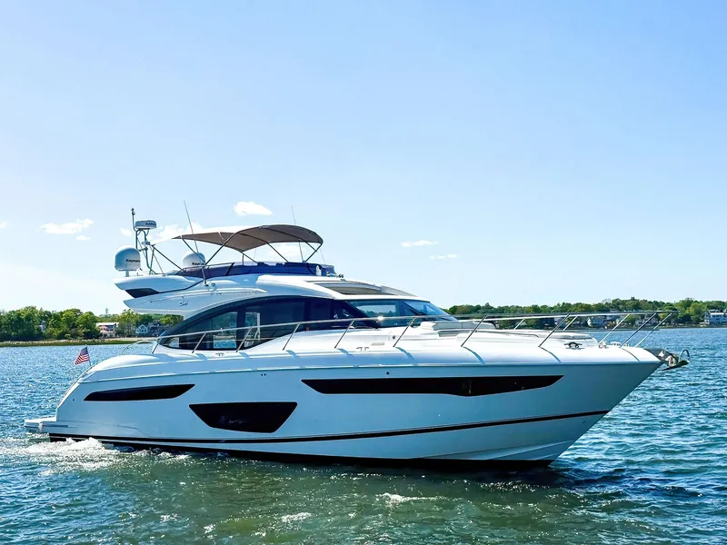 Slide: The Image of 2018 Princess S60 yacht cruising on a sunny day. - 0