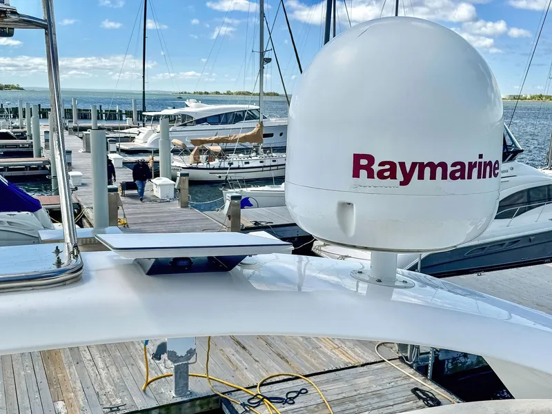 Slide: The Image of Raymarine equipment on 2018 Princess S60 yacht docked at marina. - 29