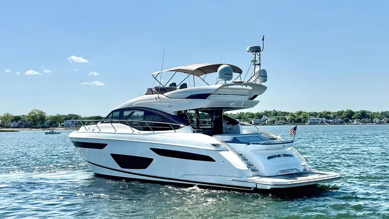 Slide: The Image of 2018 Princess S60 yacht cruising on a sunny day. - 5
