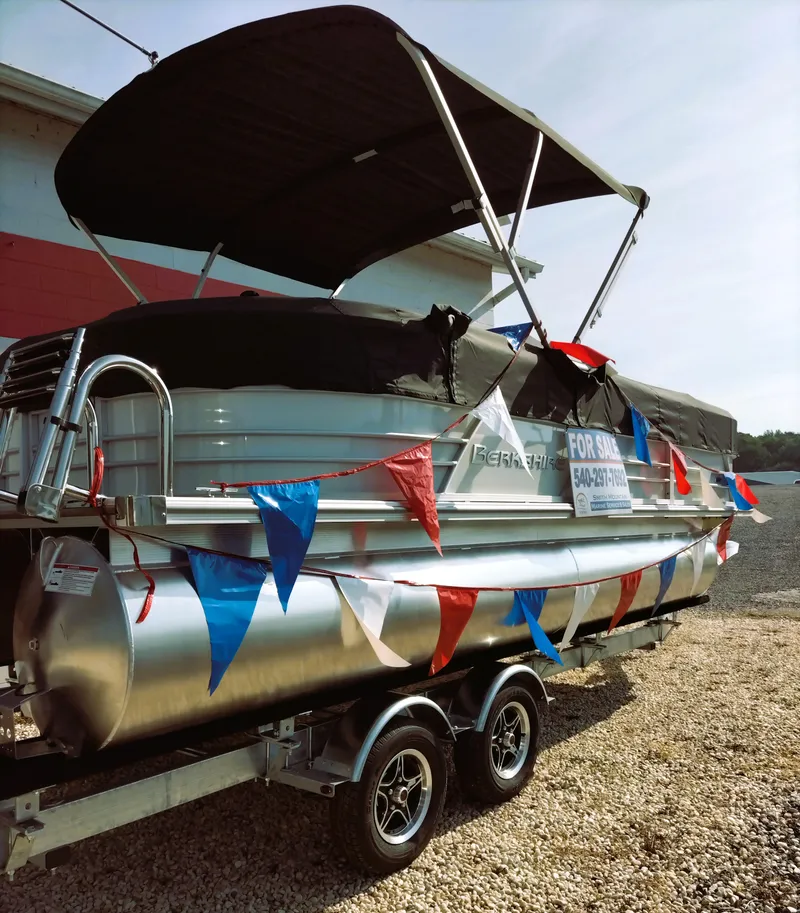Slide: The Image of 2024 Berkshire 22RFX CTS 2.75 Performance pontoon boat for sale with canopy. - 2
