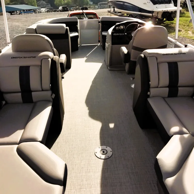 Slide: The Image of 2024 Berkshire 22RFX CTS 2.75 Performance pontoon boat interior with luxurious seating. - 4