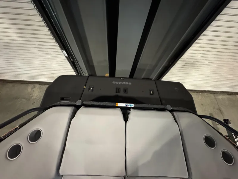 Slide: The Image of 2025 Sea-Doo Switch Cruise 18 interior view with seating and storage compartments. - 4