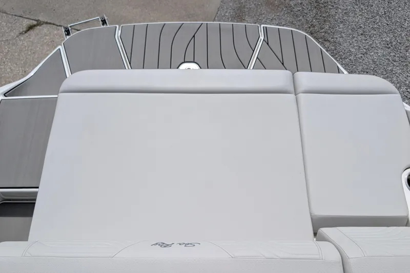 Slide: The Image of 2026 Sea Ray SDX 230 Surf boat with sleek, modern deck design. - 24