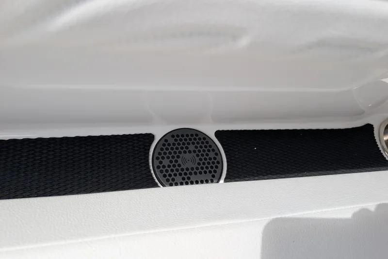 Slide: The Image of 2026 Sea Ray SDX 230 Surf boat interior speaker detail. - 26