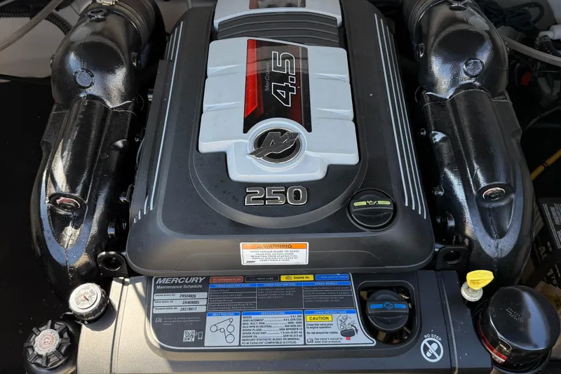Slide: The Image of Engine of 2017 Crownline 205 SS boat, featuring Mercury 4.5L 250 horsepower. - 12