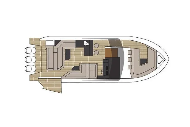 Slide: The Image of Manufacturer Provided Image: Top view layout of 2022 Cruisers Yachts 38 GLS boat. - 21