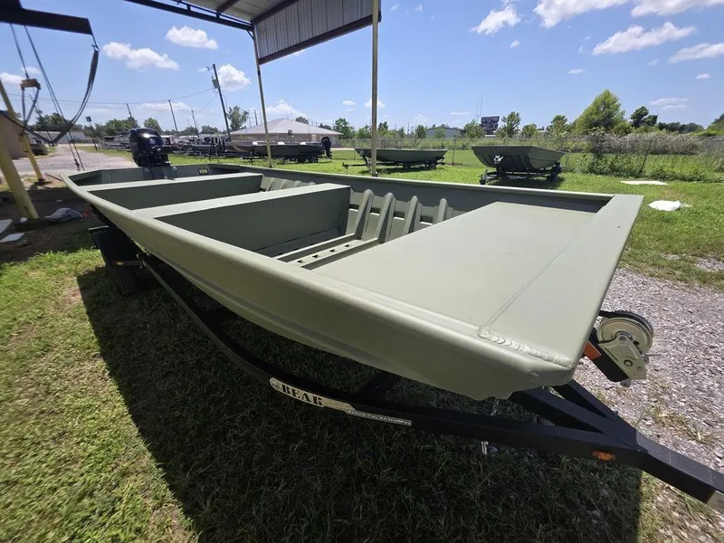 Slide: The Image of 2025 Weldcraft 1652-RL boat with Mercury outboard motor on trailer, blue background. - 3