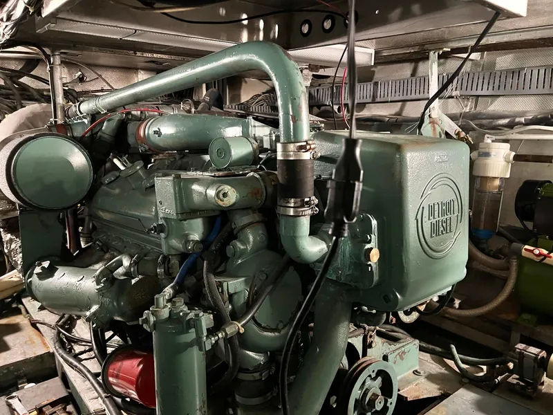 Slide: The Image of Detroit Diesel engine in a 1971 Broward Motor Yacht. - 8