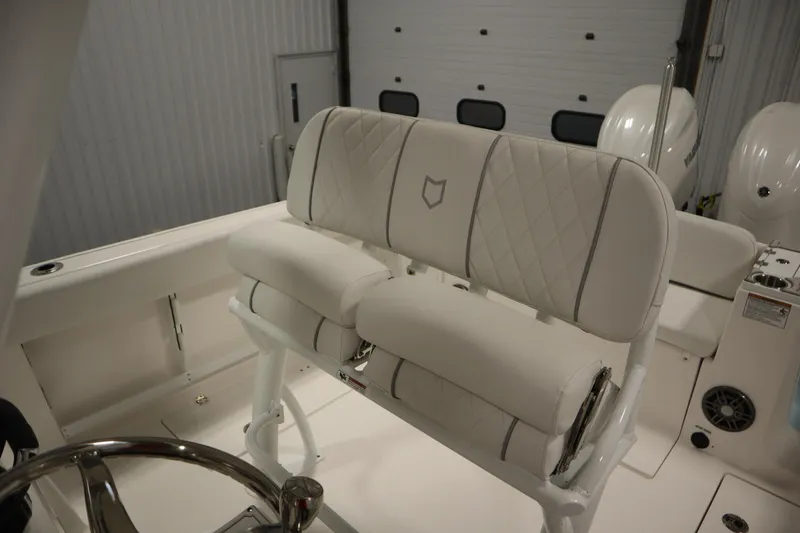 Slide: The Image of 2026 Sea Fox 268 Commander boat interior with plush seating and modern design. - 51