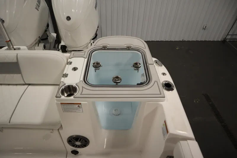 Slide: The Image of 2026 Sea Fox 268 Commander boat interior with livewell and seating area. - 57