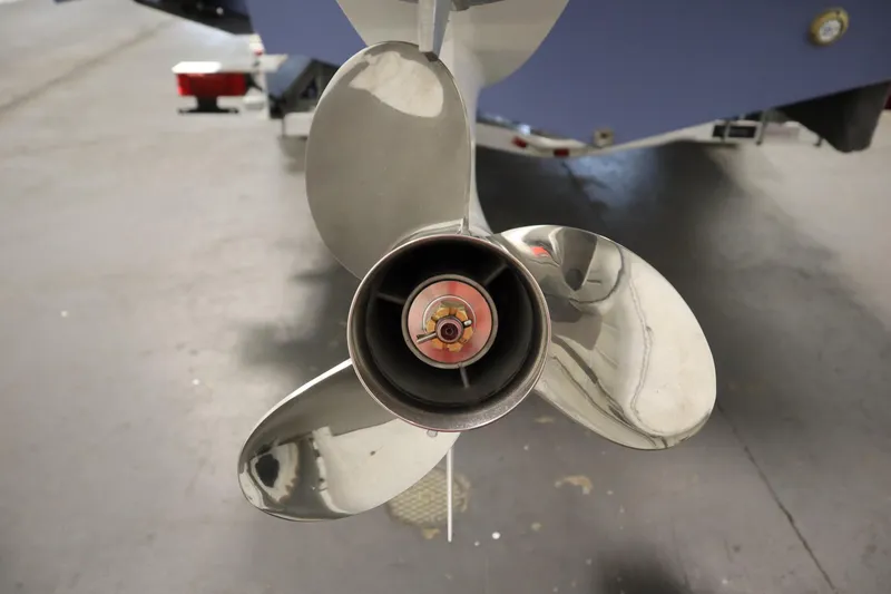 Slide: The Image of Close-up of a 2026 Sea Fox 268 Commander boat propeller. - 77