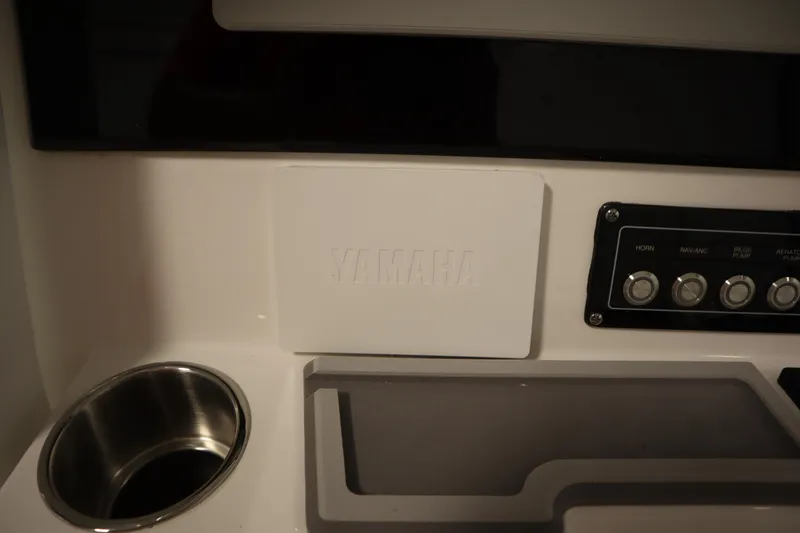 Slide: The Image of Control panel of 2026 Sea Fox 248 Commander boat with Yamaha branding. - 29