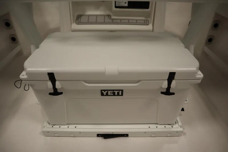 Slide: The Image of YETI cooler on 2026 Sea Fox 248 Commander boat, interior view. - 41