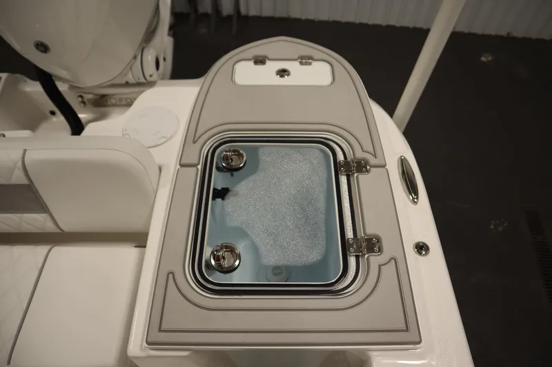 Slide: The Image of Livewell compartment on 2026 Sea Fox 248 Commander boat, featuring sleek design and functionality. - 44
