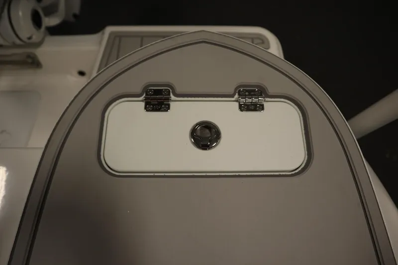 Slide: The Image of 2026 Sea Fox 248 Commander boat hatch with secure latch and hinges. - 46