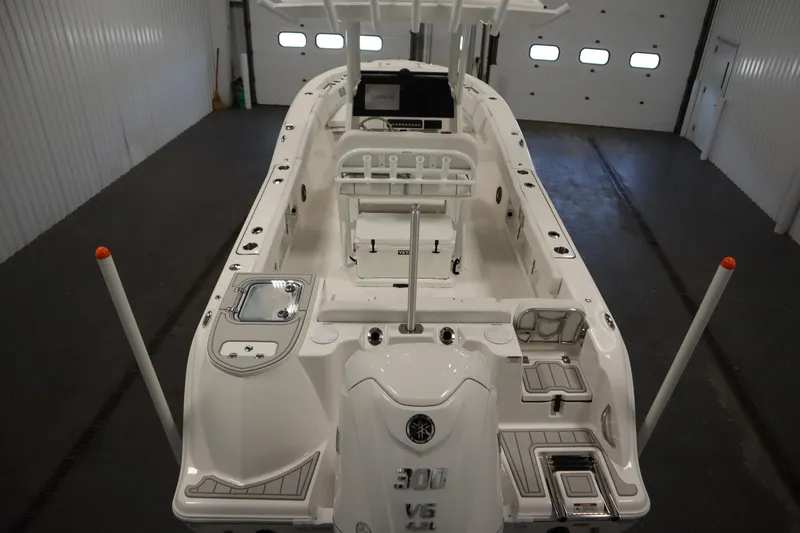 Slide: The Image of 2026 Sea Fox 248 Commander boat interior with advanced navigation and seating features. - 9