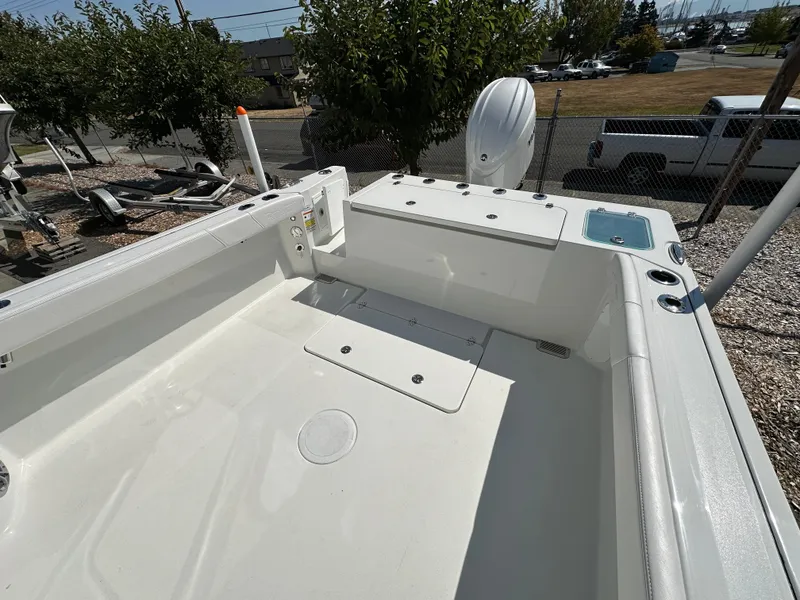 Slide: The Image of 2026 Parker 2220 boat deck with clean, spacious layout and modern design. - 26