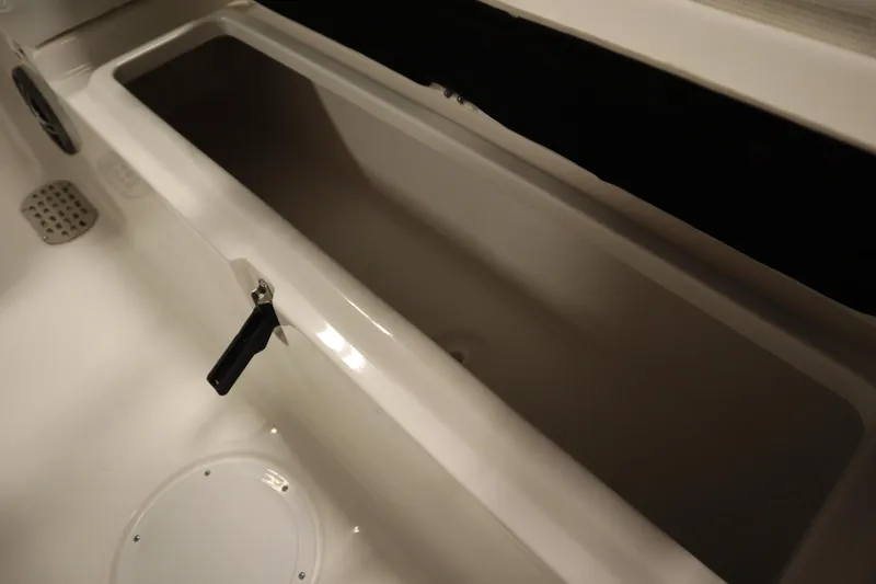 Slide: The Image of Open storage compartment in 2026 Sea Fox 228 Commander boat interior. - 47