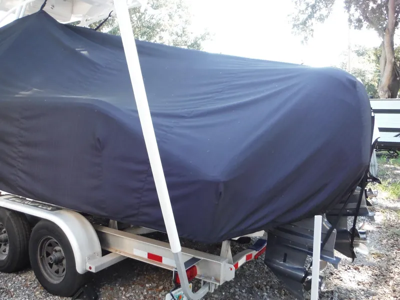 Slide: The Image of Covered 2017 Sea Fox 266 Commander boat on trailer, parked outdoors. - 48