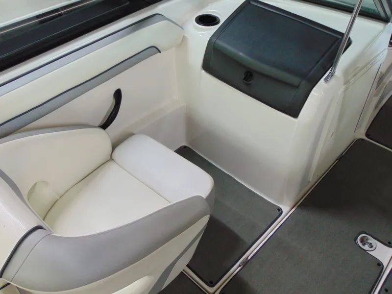 Slide: The Image of 2017 Yamaha Boats SX190 interior seating and dashboard detail. - 6