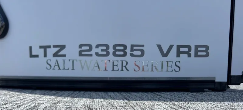 Slide: The Image of Tahoe LTZ 2385 VRB Saltwater Series lettering, close-up. - 9