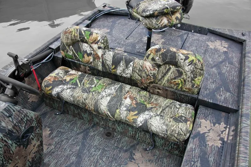 Slide: The Image of Manufacturer Provided Image: 2012 Crestliner 16 Ambush boat with camo seating and flooring. - 5