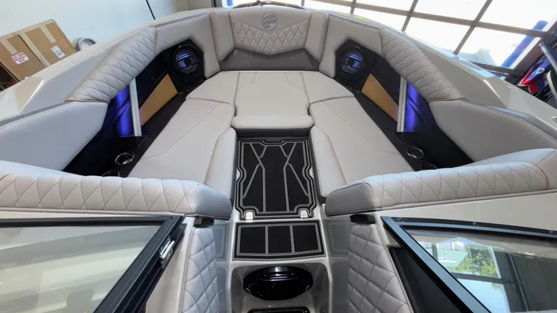 Slide: The Image of Interior of 2026 Tigé Z3 boat with luxurious seating and modern design. - 25
