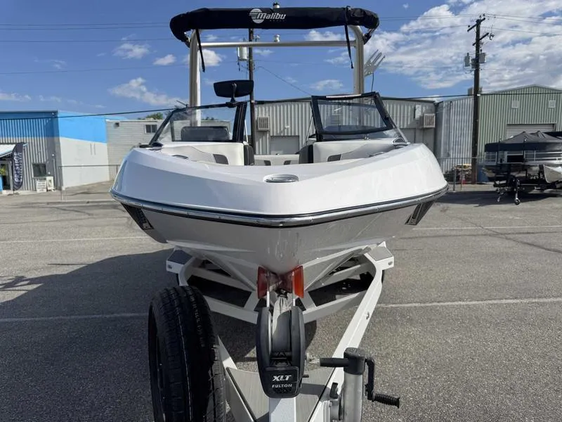 Slide: The Image of 2017 Malibu Wakesetter 20 VTX boat on trailer in parking lot. - 8