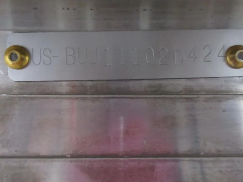 Slide: The Image of 2024 Sun Tracker Fishin' Barge 20 DLX hull identification number plate. - 13