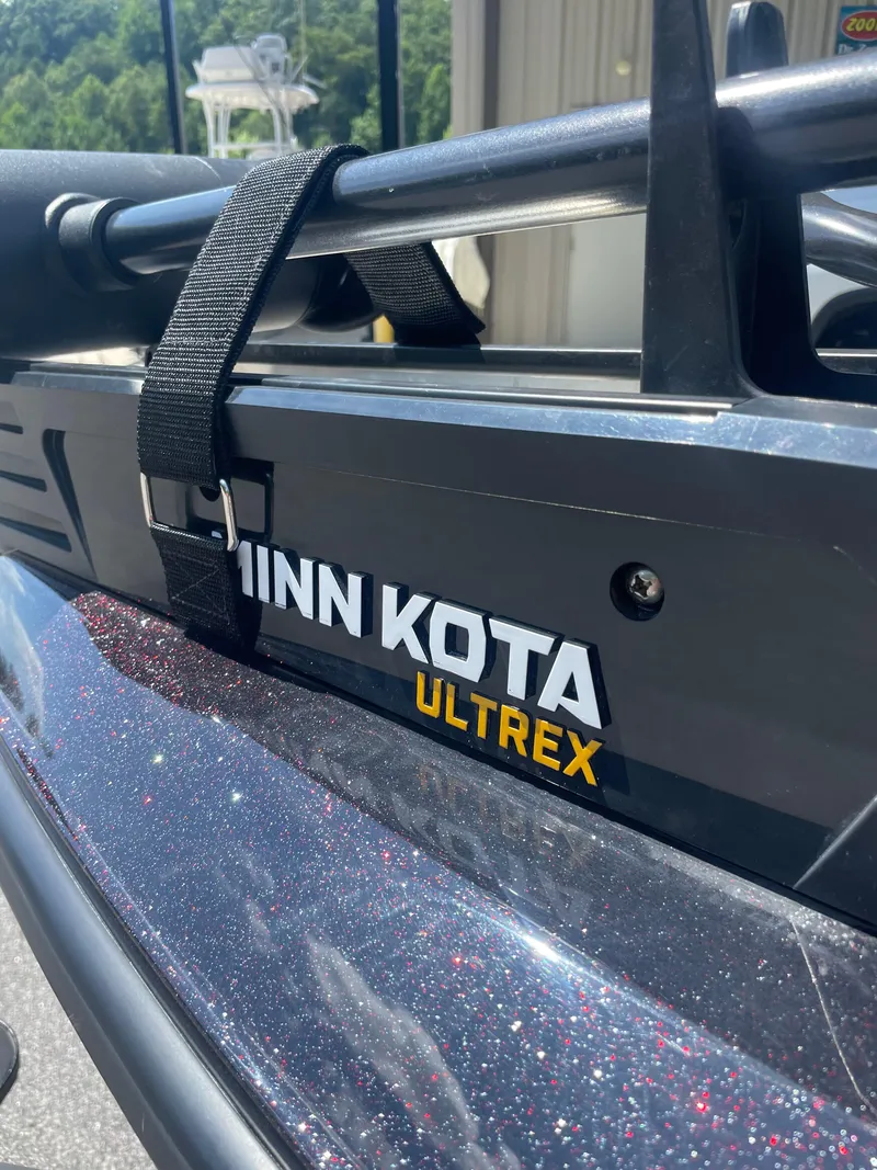 Slide: The Image of Minn Kota Ultrex motor on 2020 Skeeter ZX 225 boat, close-up view. - 4