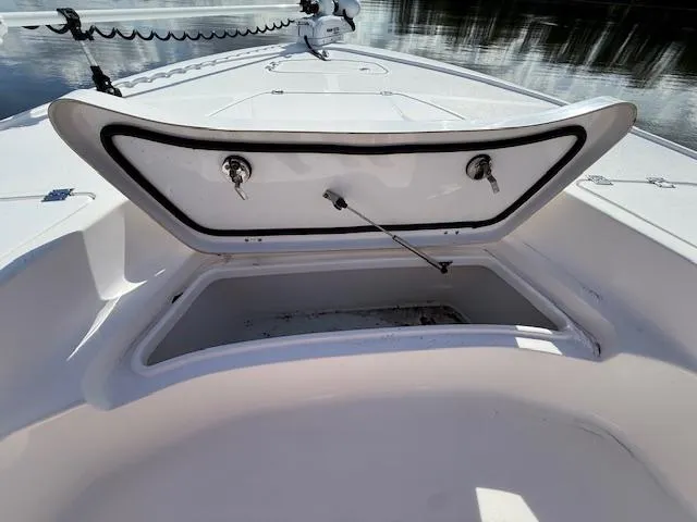 Slide: The Image of Open storage compartment on 2021 Tidewater 2410 Bay Max boat. - 38