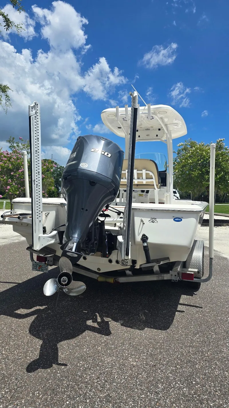 Slide: The Image of 2021 Tidewater 2410 Bay Max boat with Yamaha outboard motor on a sunny day. - 55