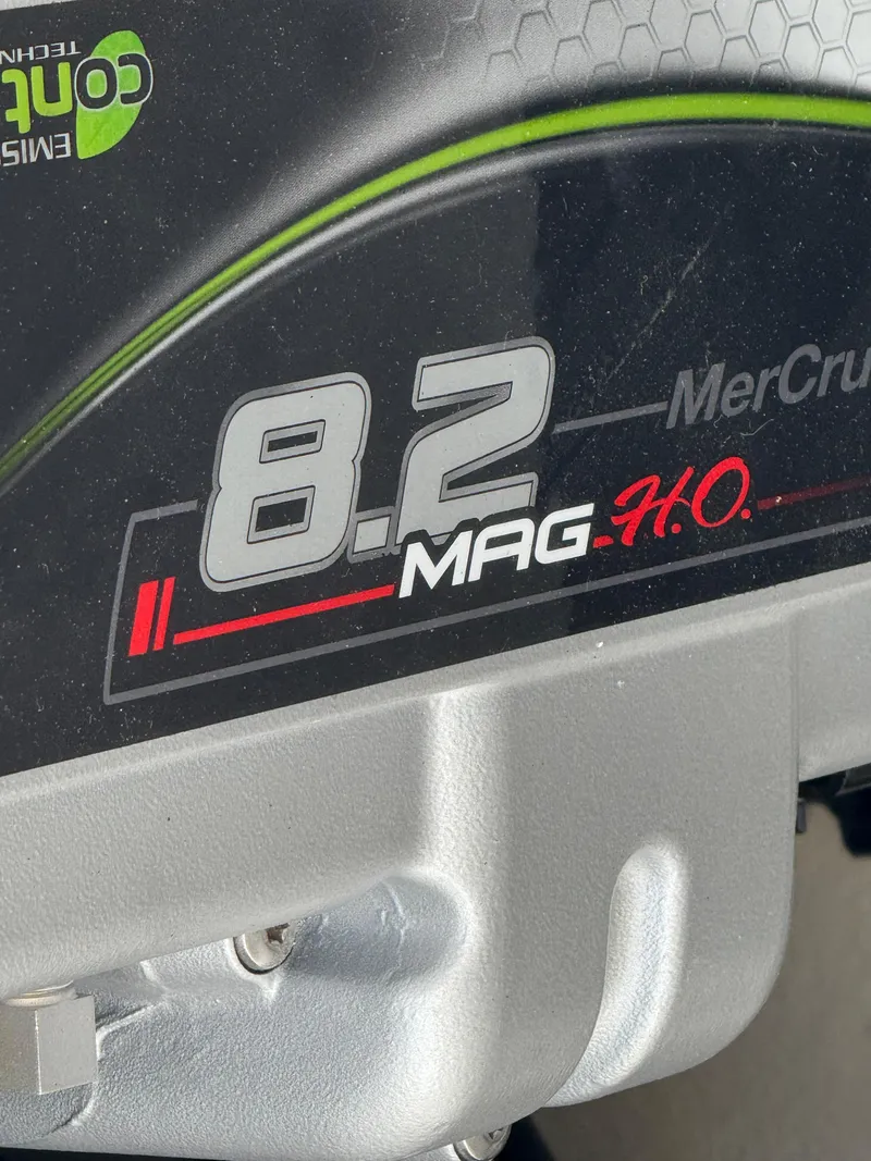 Slide: The Image of 2023 Formula 350 Crossover Bowrider I/O interior with sleek seating and modern flooring. - 20