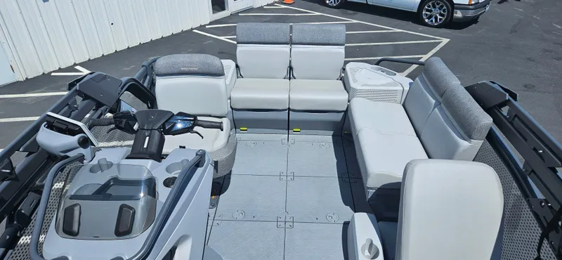 Slide: The Image of 2023 Sea-Doo Switch Sport Compact interior with spacious seating and modern design. - 13