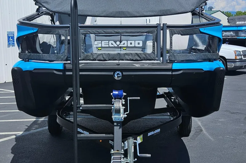Slide: The Image of 2023 Sea-Doo Switch Sport Compact on trailer, parked outdoors. - 17