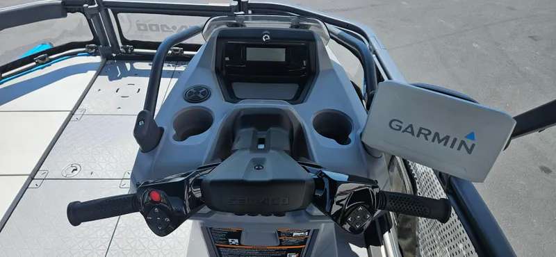 Slide: The Image of 2023 Sea-Doo Switch Sport Compact dashboard with Garmin navigation system. - 9