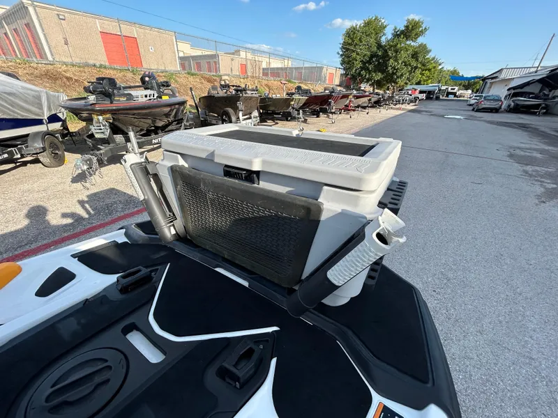 Slide: The Image of 2020 Sea-Doo FISH PRO 170 with fishing gear on a trailer. - 9