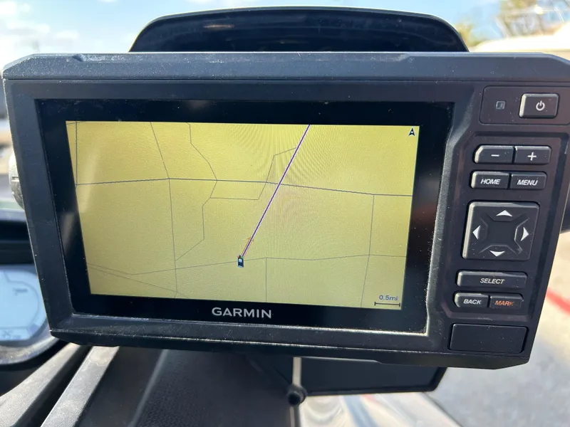 Slide: The Image of Garmin GPS on 2020 Sea-Doo FISH PRO 170 displaying navigation map. - 22
