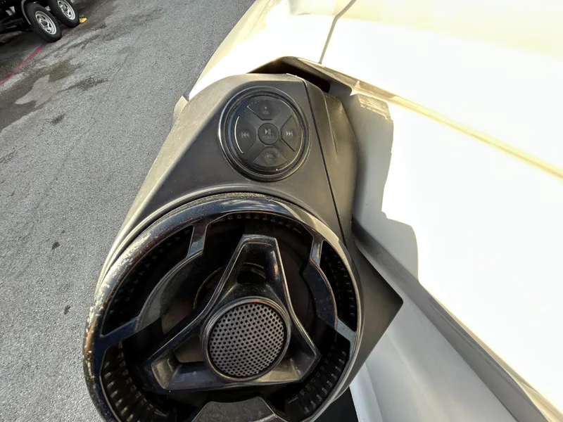 Slide: The Image of Close-up of 2020 Sea-Doo FISH PRO 170 speaker and control panel. - 8