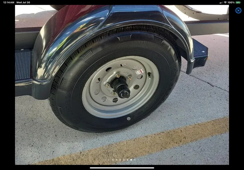 Slide: The Image of Trailer wheel of 2024 Lund 1675 Adventure Sport on pavement. - 16