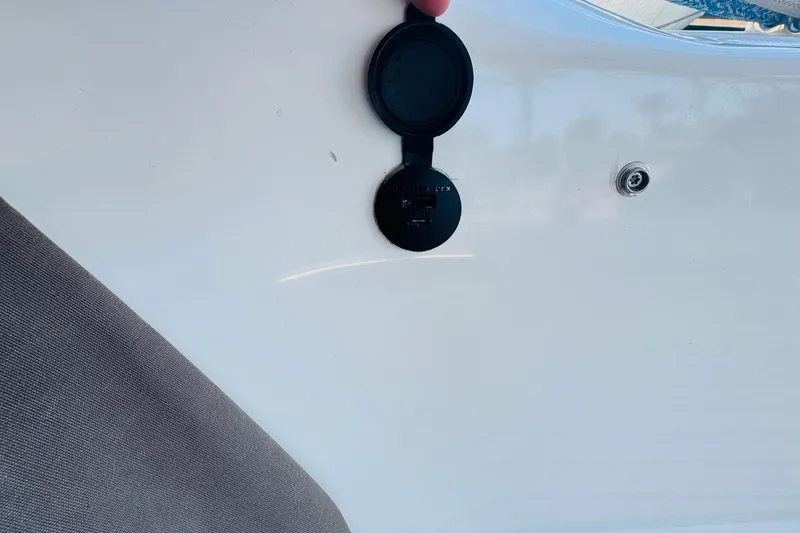 Slide: The Image of USB port on 2023 Jeanneau 380 boat interior. - 21