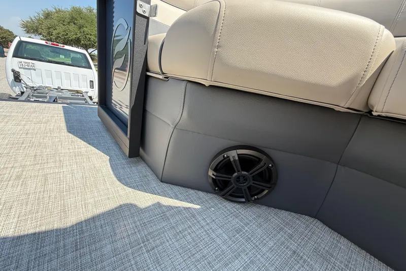 Slide: The Image of 2025 Flagship F22CU SPORT TOON interior with speaker and seating detail. - 30