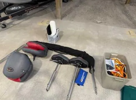 Slide: The Image of Boat accessories and equipment for 2009 Ranger 211 Reata, including seats and storage items. - 8