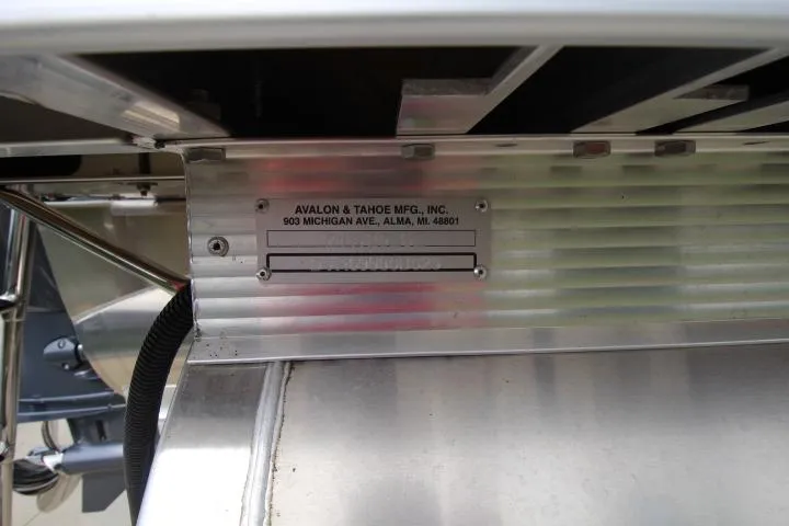 Slide: The Image of Metal identification plate on Avalon LSZ Quad Lounger Shift, 2025 model, by Avalon & Tahoe MFG, Inc. - 13