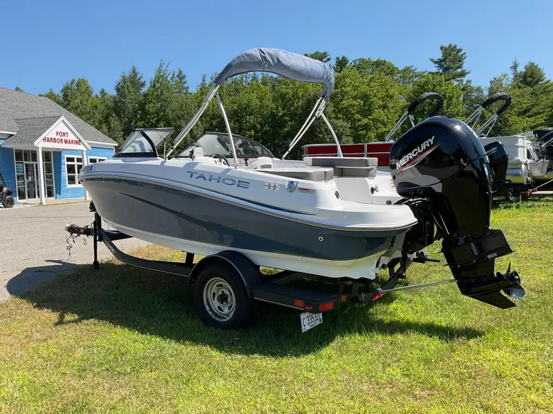 Slide: The Image of 2023 Tahoe 185 S boat with Mercury engine at Port Harbor Marine. - 4