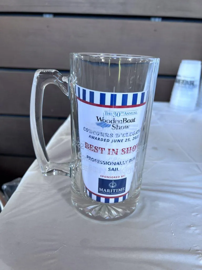 Slide: The Image of Glass mug awarded at the 30th Annual WoodenBoat Show, "Best in Show" winner. - 10